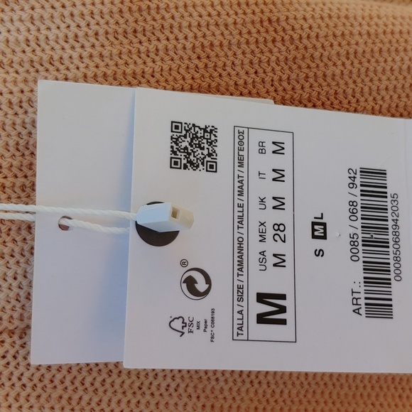 ZARA Maxi Sleveless Dress in Tan and Peach Hues, Size Medium, NWT - Picture 15 of 17